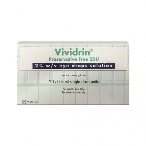 Vividrin Single Dose 2% Eye Drops 20 Pack